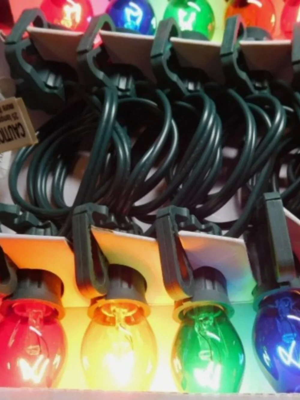 New In Package VTG C7 Christmas Lights MULT Translucent Holiday Time Brand